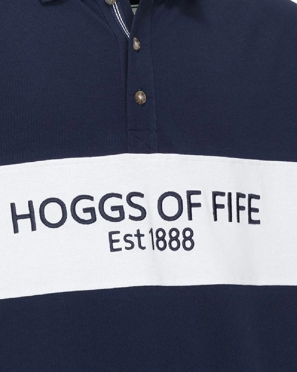 Hoggs of Fife Stewart Block Pique Polo Shirt Cotton Farming Shirts