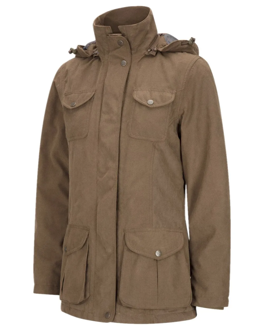 Hoggs of Fife Struther Ladies Hooded Field Coat Dog Walking Windbreakers