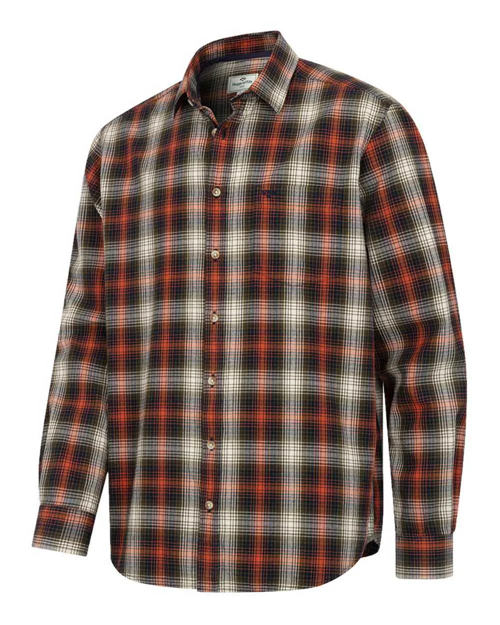 Hoggs of Fife Tiree Herringbone Check Shirt Hoggs Long Sleeve Tops