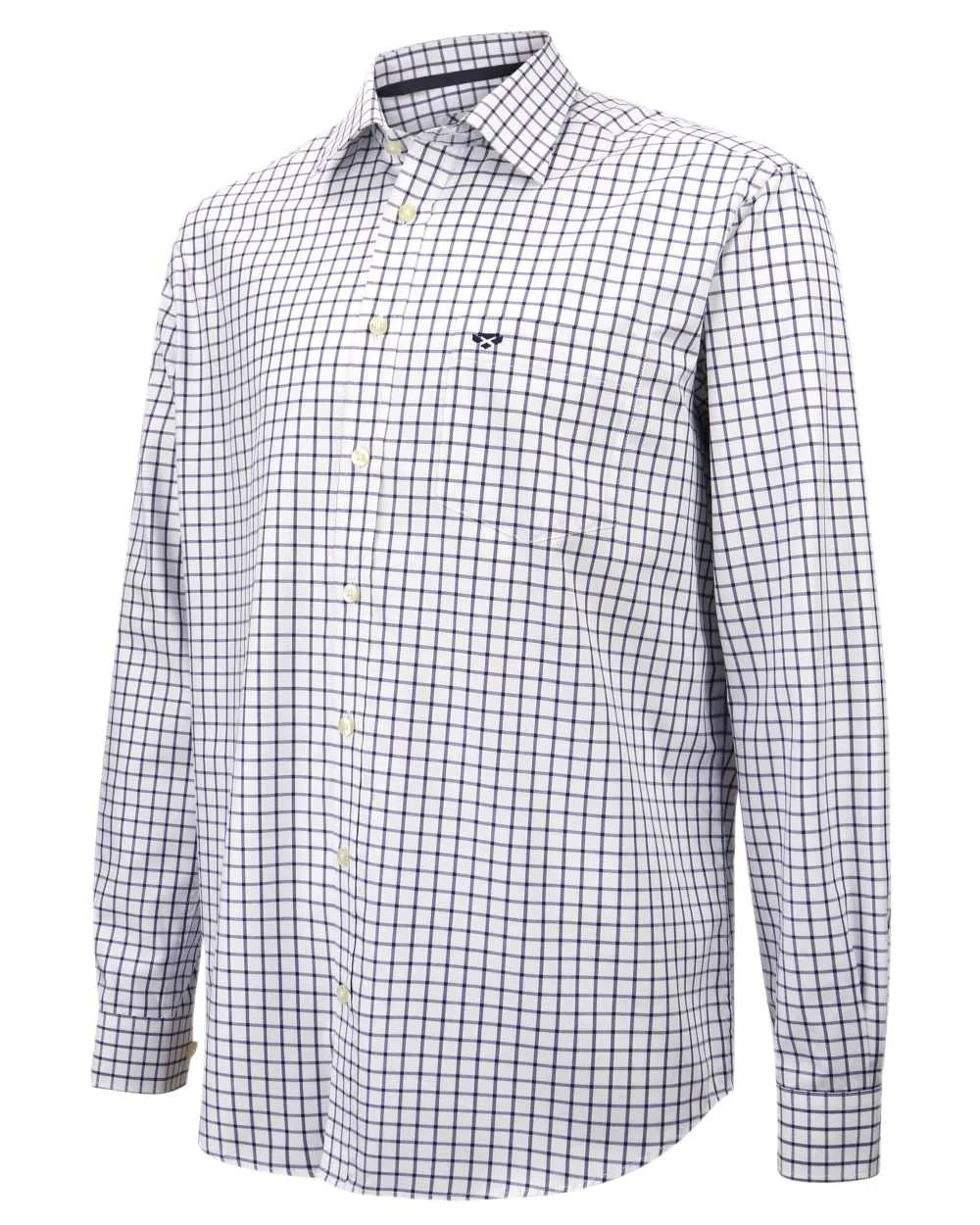Hoggs of Fife Turnberry Cotton Twill Shirt Hoggs Long Sleeve Tops