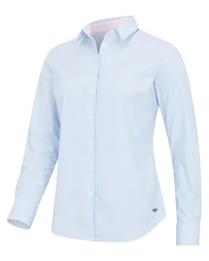 Hoggs of Fife Womens Ingliston Stretch Stripe Shirt Hoggs Long Sleeve Tops