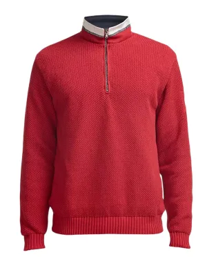 Holebrook Mens Classic Knitted Windproof Sweater Zip Neck Wool Pullovers