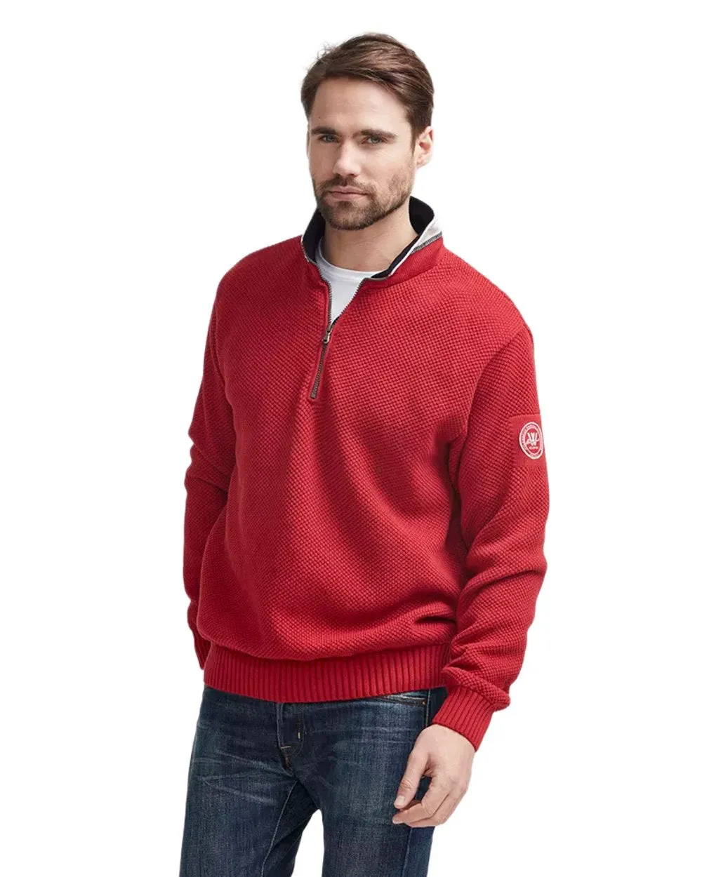 Holebrook Mens Classic Knitted Windproof Sweater Zip Neck Sweaters Men