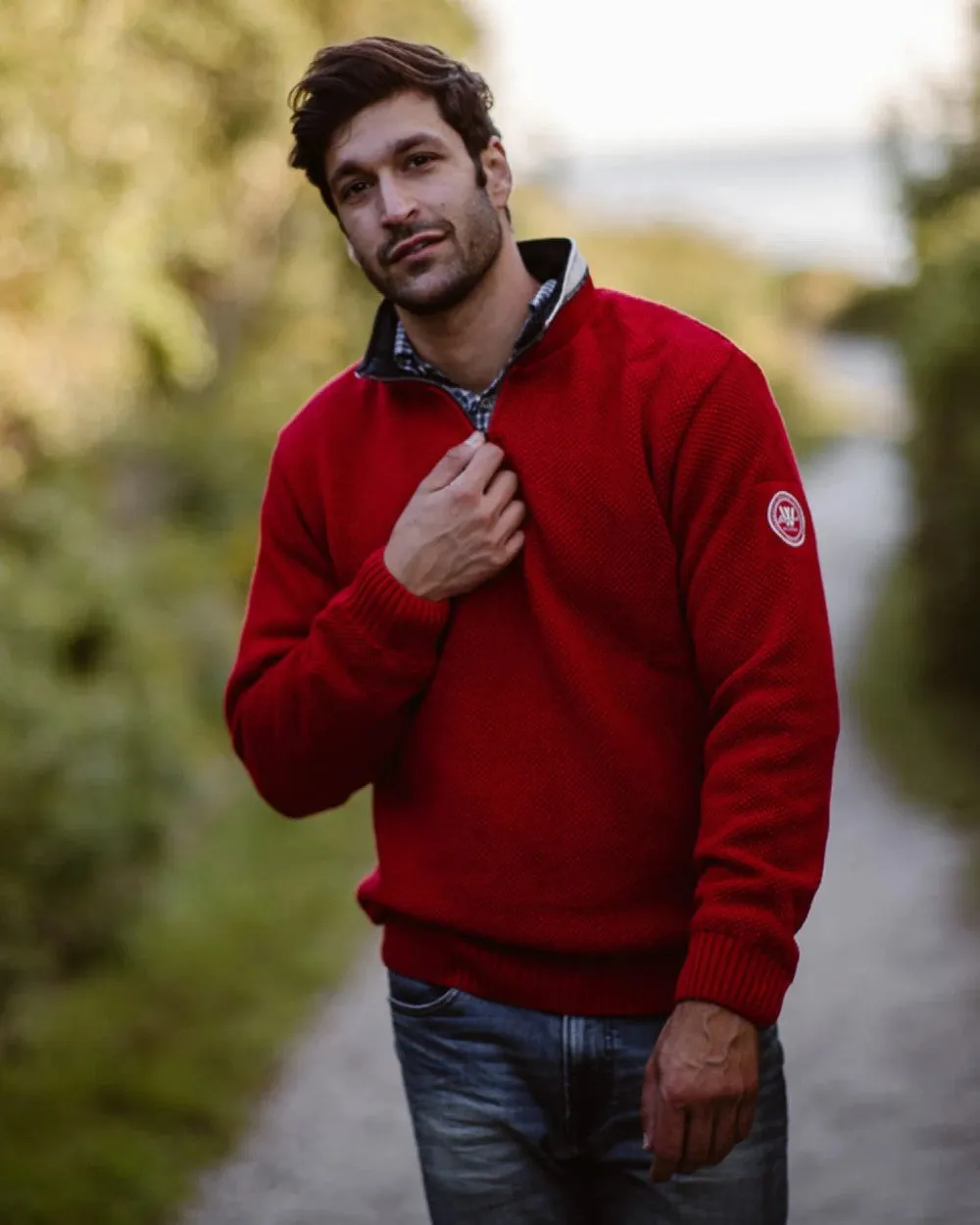 Holebrook Mens Classic Knitted Windproof Sweater Zip Neck Sweaters Men
