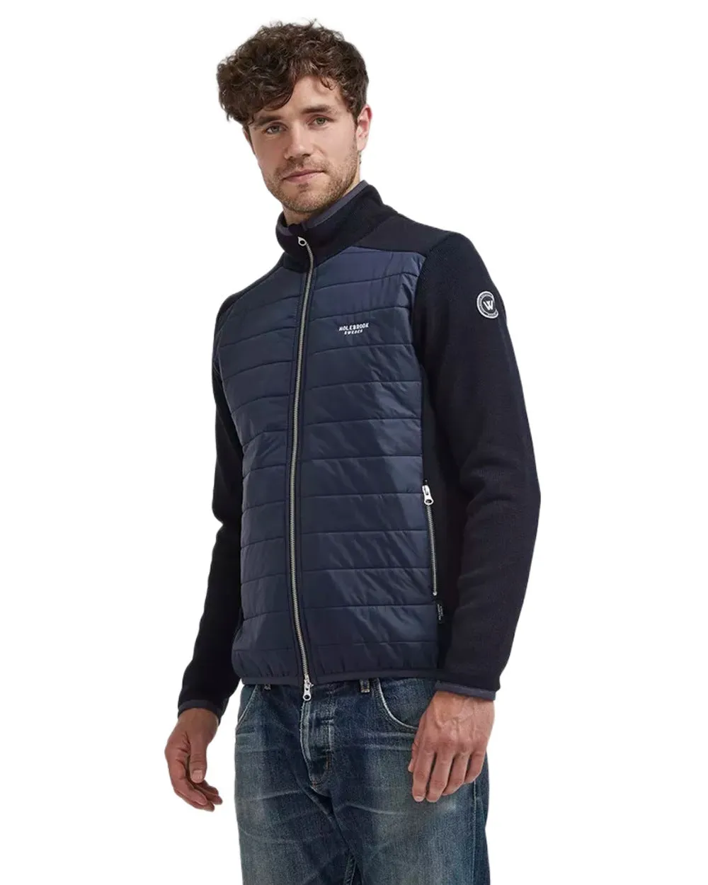 Holebrook Mens Peder Full Zip Windproof Jacket Quilted Outdoor Jackets