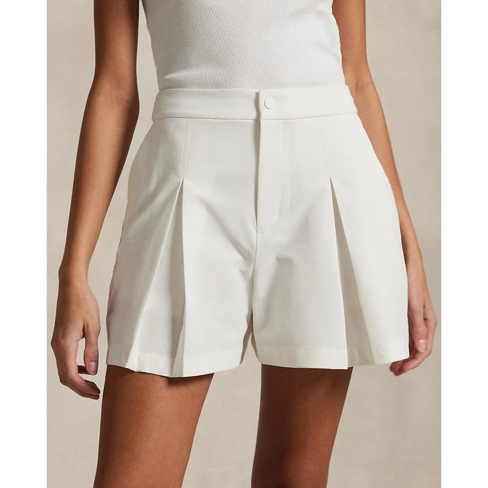 Be Unstoppable Unapologetically You Rlx Ralph Lauren Women'S Performance Pleated Golf Shorts - Ceramic White