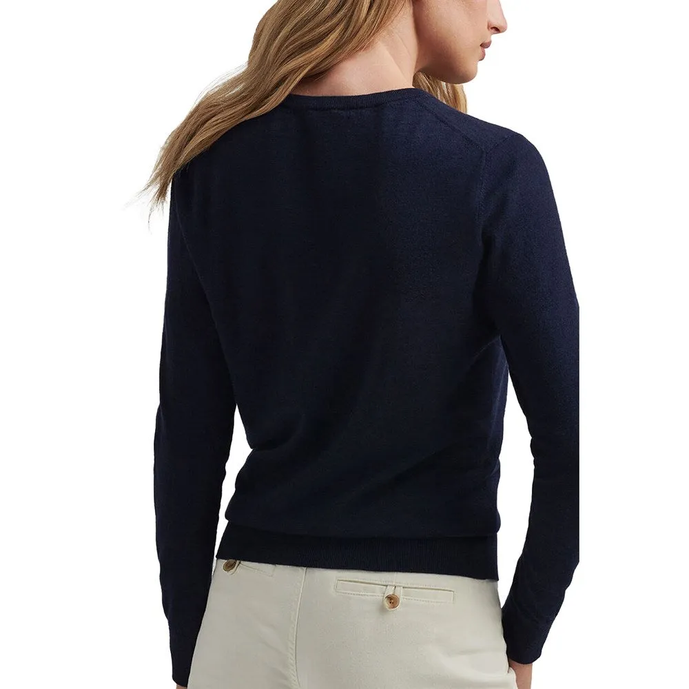Spring Sale Unleash Your Power Peter Millar Women'X Excursionist Merino Flex Knitted Golf Crew - Navy