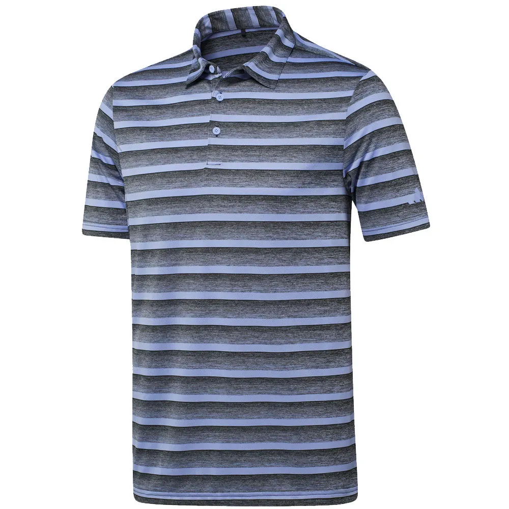Adidas Two-Colour Stripe Polo Shirt - Black/Blue Spark Affordable Stay in Motion