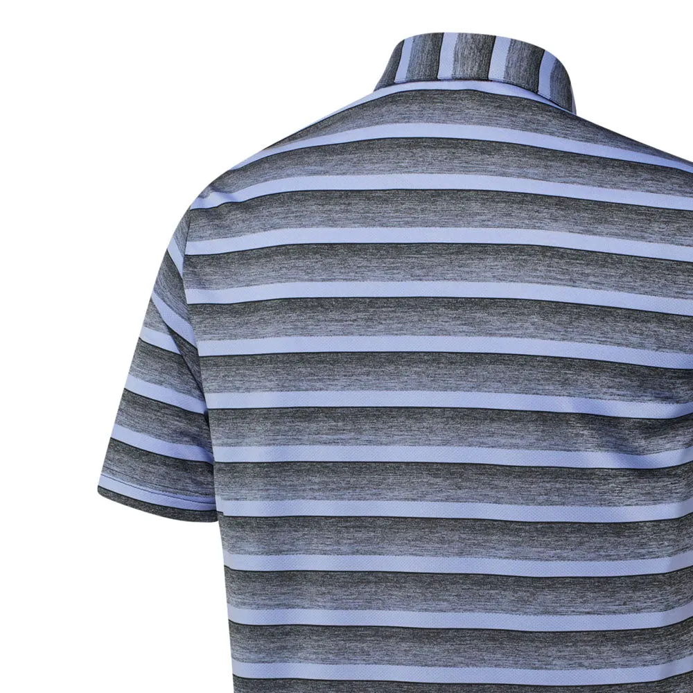 Adidas Two-Colour Stripe Polo Shirt - Black/Blue Spark Empower Your Journey Economical