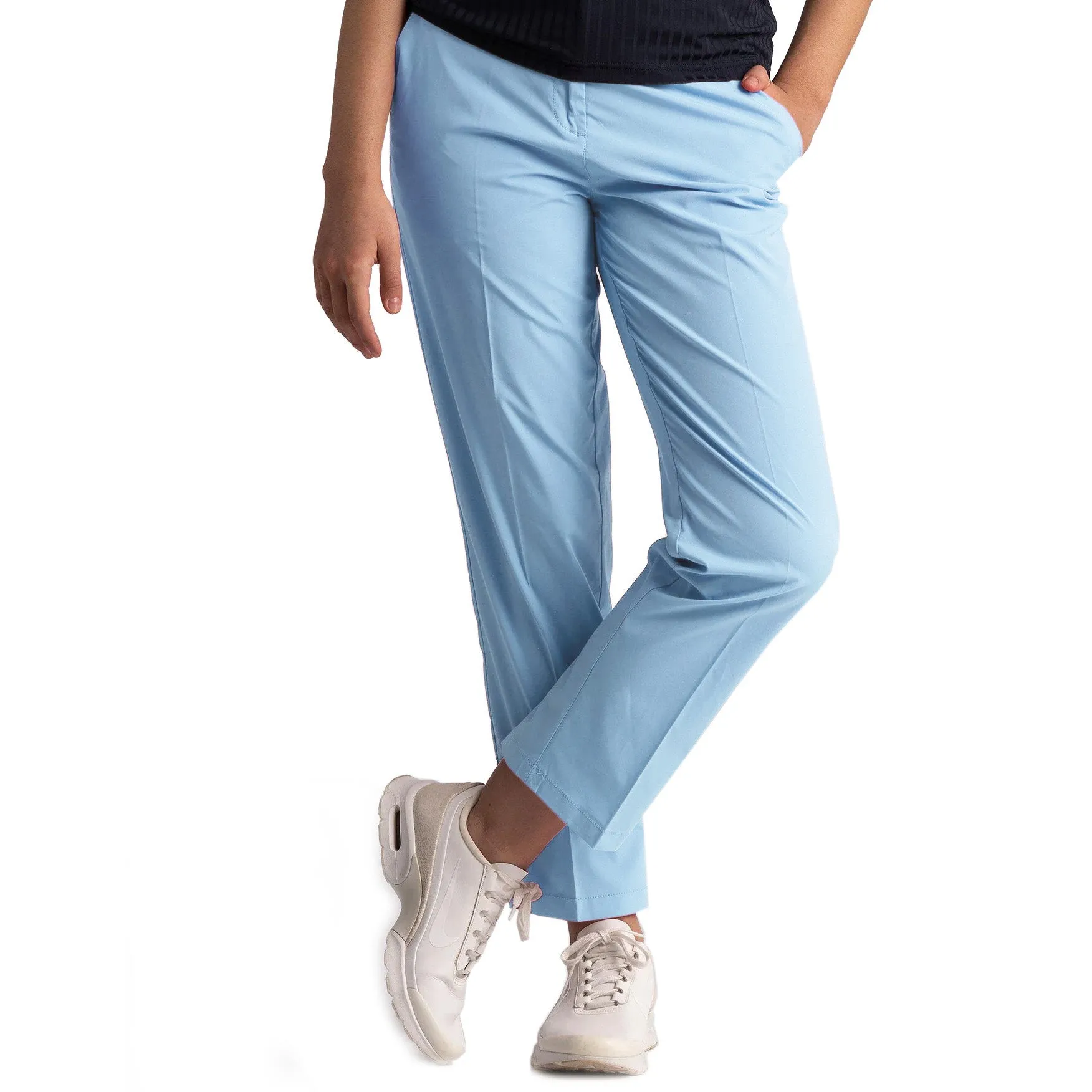 Own the Vibe Cross Women'S Lux Chino Golf Pants - Chambray Blue