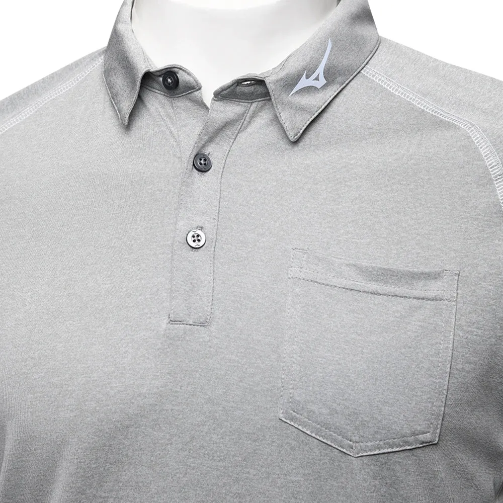 Mizuno Melange Longsleeve Polo Shirt - Grey Christmas Eve Sale Loud Looks, Smooth Moves