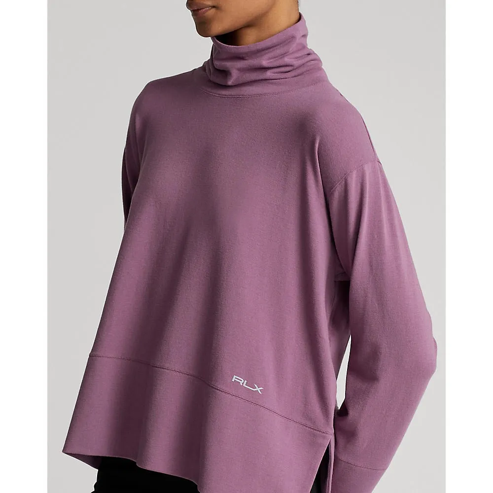 Step into the Beat Rlx Ralph Lauren Women'S Performance Cotton Blend Turtleneck - Aurora