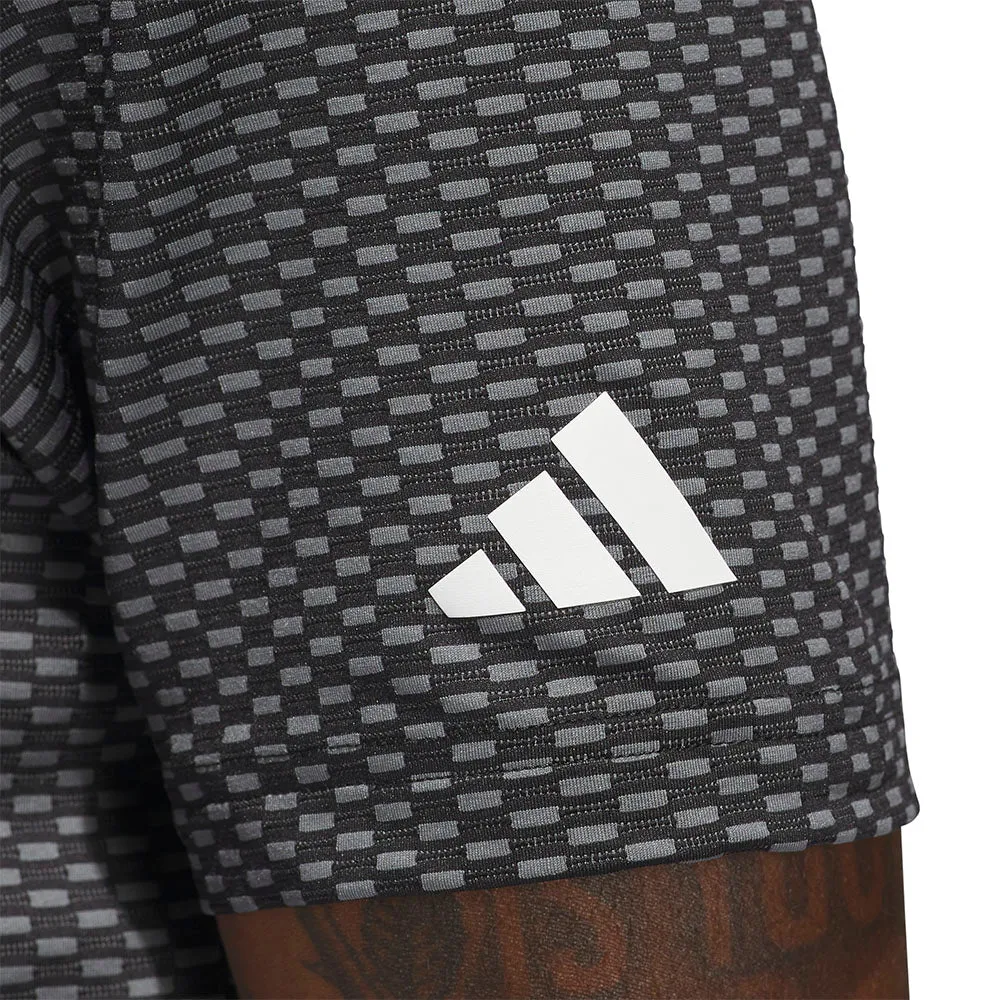 Made to Turn Heads Adidas Beyond The Course Textured Polo Shirt - Black