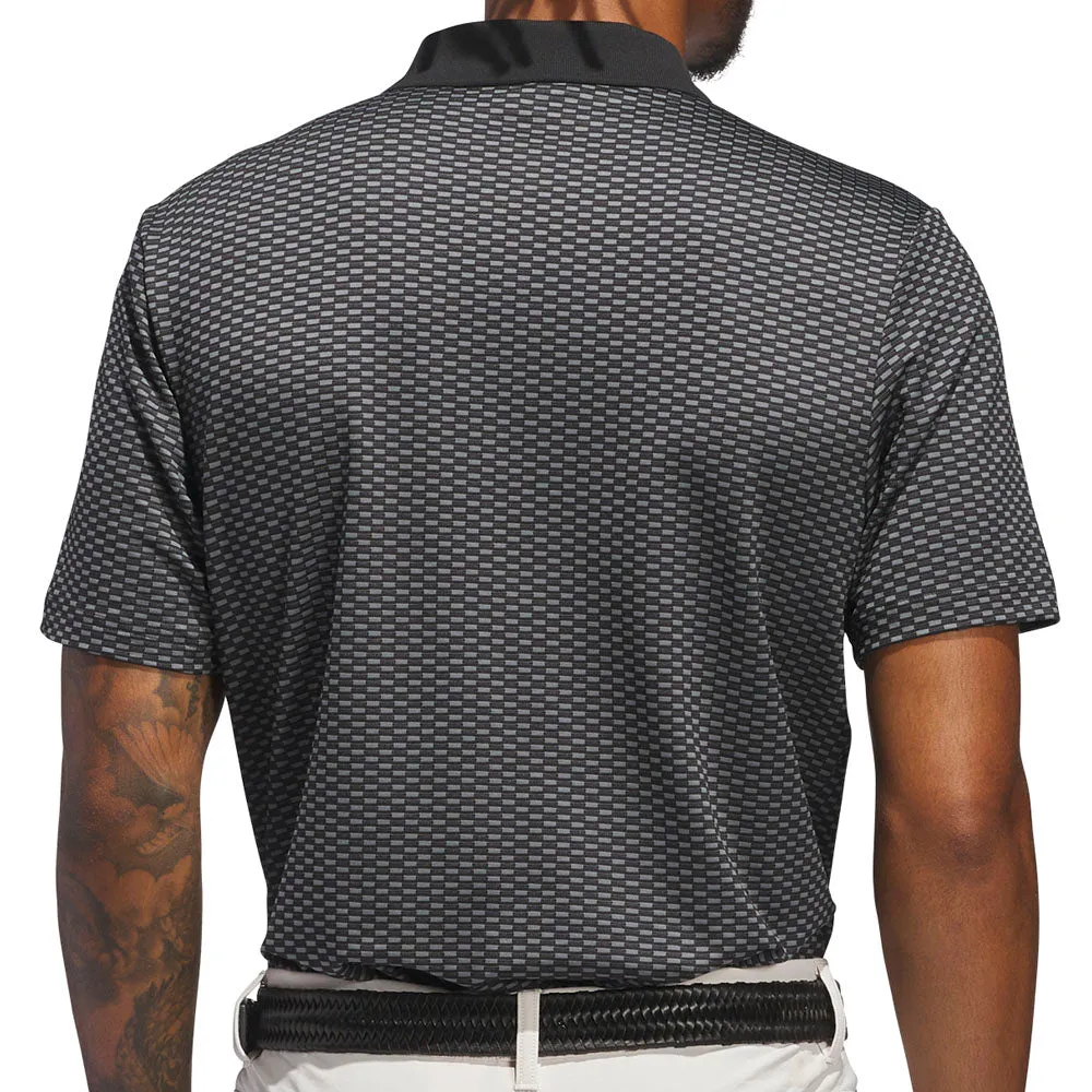 Power Every Step Adidas Beyond The Course Textured Polo Shirt - Black