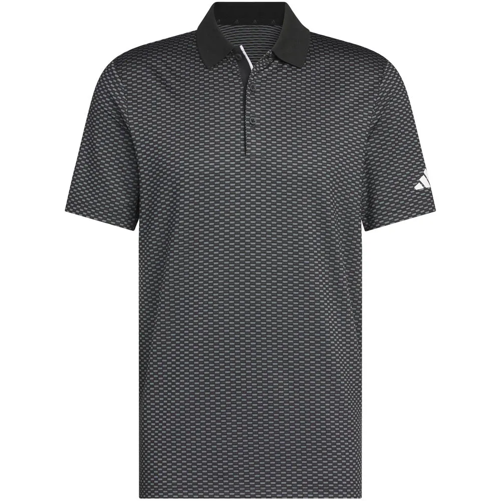 Command Attention Adidas Beyond The Course Textured Polo Shirt - Black