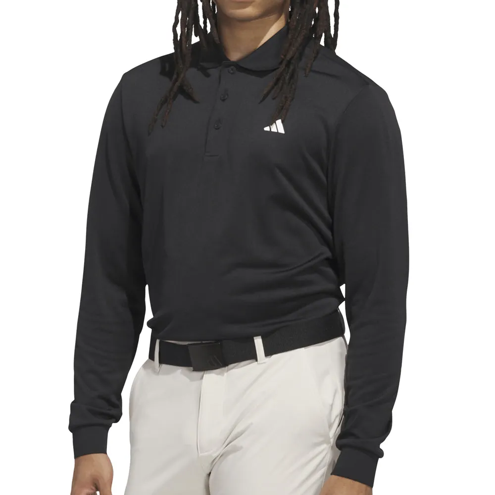 Step Out Boldly Adidas Ultimate365 Cold.Rdy Long Sleeve Polo Shirt - Black