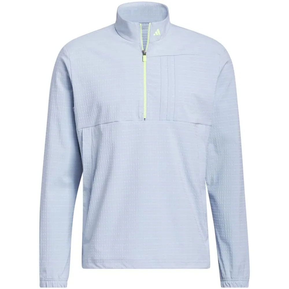 Adidas Ultimate365 Tour Wind.Rdy 1/2 Zip Pullover - Wonder Blue Born to Stand Out Break Boundaries