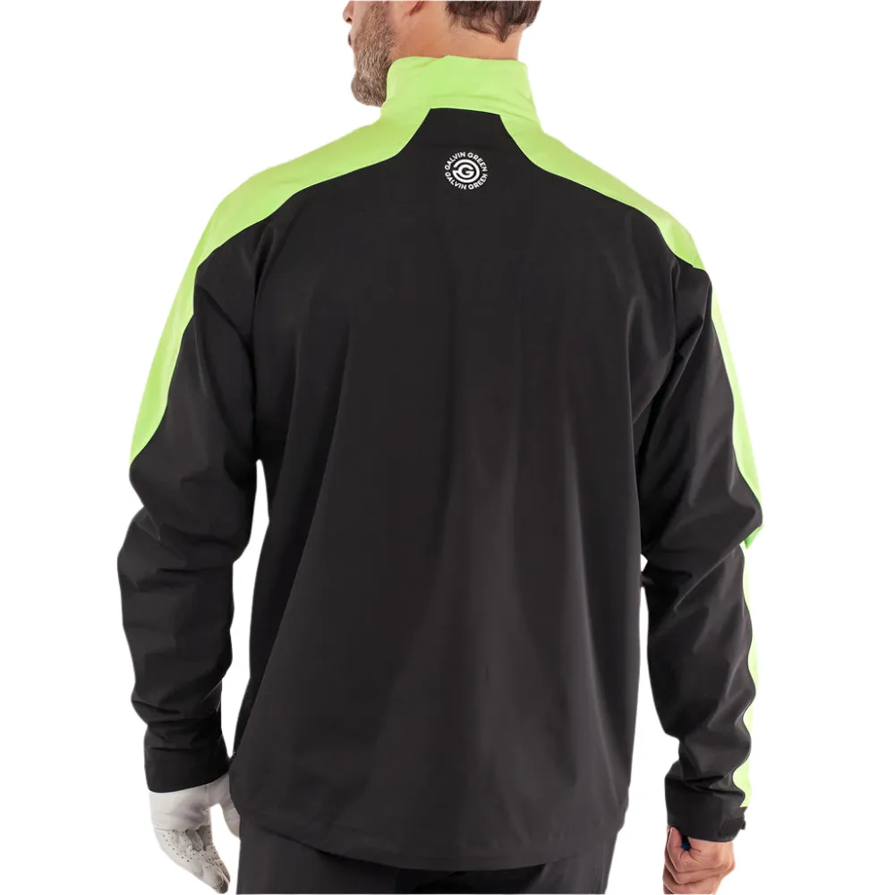 Game-Changer Footwear Galvin Green Adam 1/4 Zip Waterproof Jacket - Black/Fresh Green