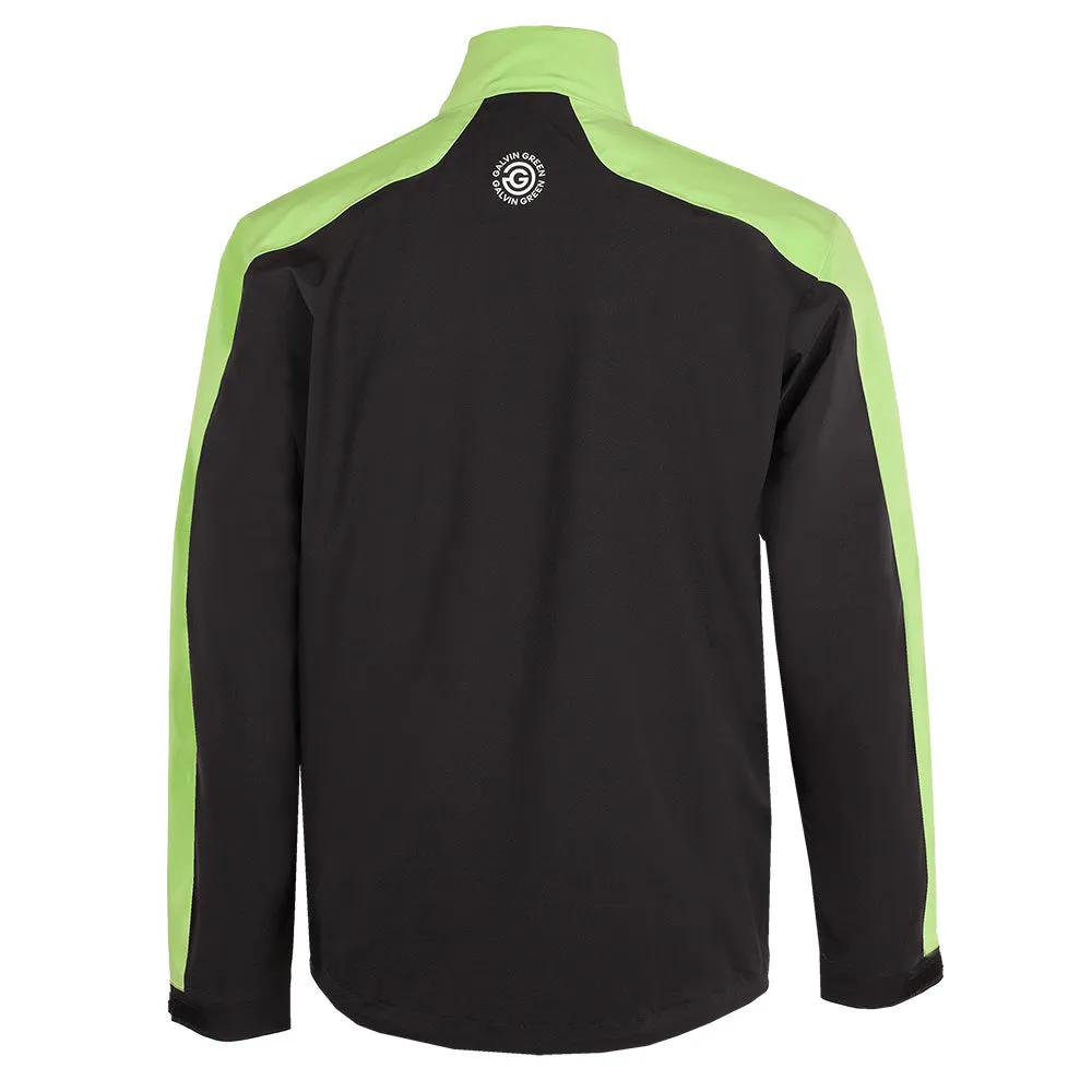 Galvin Green Adam 1/4 Zip Waterproof Jacket - Black/Fresh Green Holiday Sale All Eyes on You
