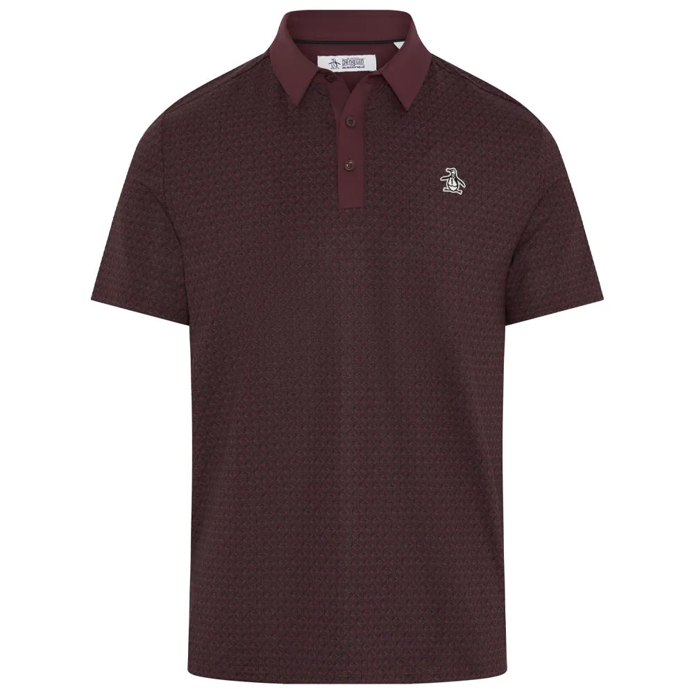 Original Penguin Pete'S Tee Time Polo Shirt - Mauve Wine Stay in Motion