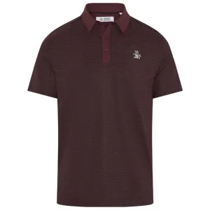 Original Penguin Pete'S Tee Time Polo Shirt - Mauve Wine Stay in Motion