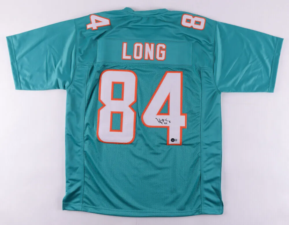 Hunter Long Signed Miami Dolphins Jersey (Beckett Holo) 2021 3rd Round Pick TE