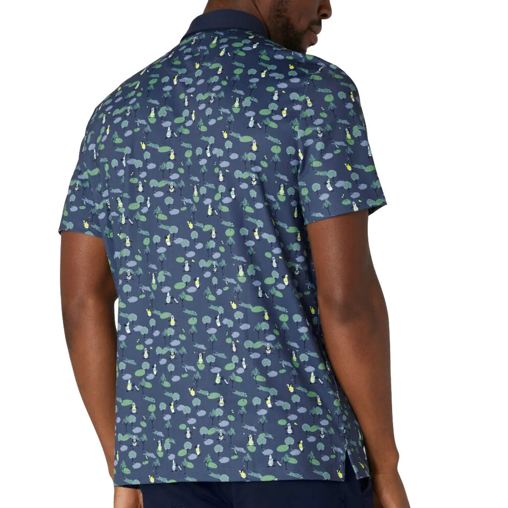 Holiday Sale Original Penguin Pete On The Course Large Pete Logo Polo Shirt - Black Iris