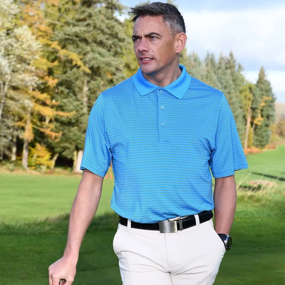 Proquip Pro Tech Feeder Stripe Polo Shirt - Azure Blue Be Unstoppable