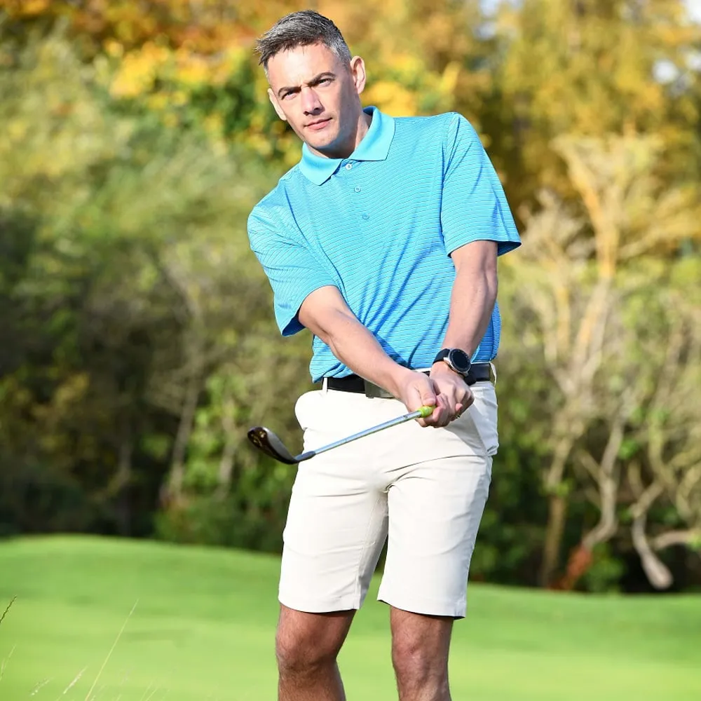 Break Boundaries Hit Your Next Level Proquip Pro Tech Feeder Stripe Polo Shirt - Azure Blue