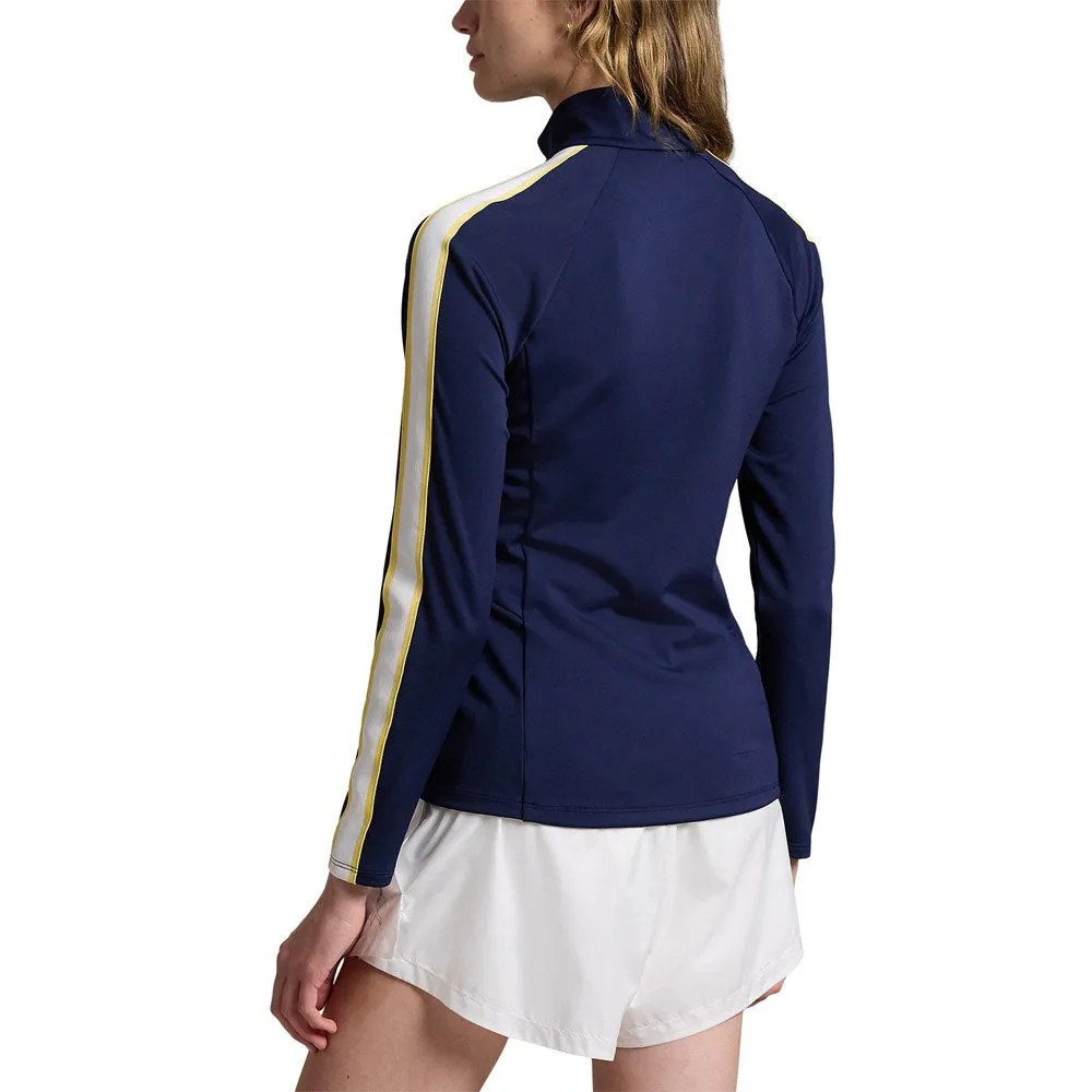 Rlx Ralph Lauren Women'S Power Stretch Mockneck Zip Jacket - Refined Navy Multi Game-Changer Footwear