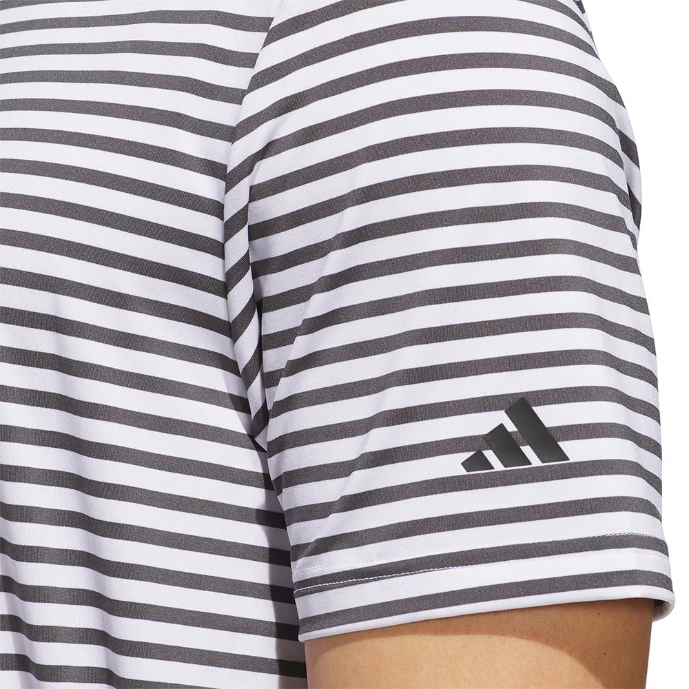 Adidas Ultimate365 Stripe Polo Shirt - White/Grey Six Own the Streets Move Beyond Ordinary