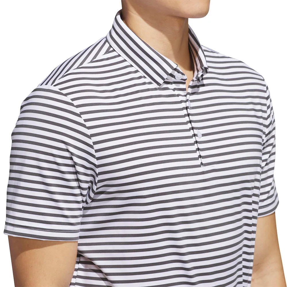 Gear Up and Go Black Friday Sale Adidas Ultimate365 Stripe Polo Shirt - White/Grey Six