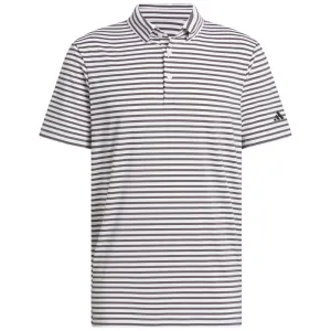 Designed to Dominate Own the Vibe Adidas Ultimate365 Stripe Polo Shirt - White/Grey Six