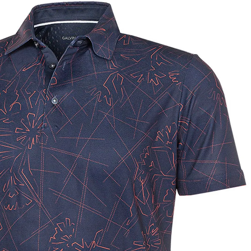 Galvin Green Maverick V8  Polo Shirt - Navy/Orange Keep Going Strong New Year's Eve Sale