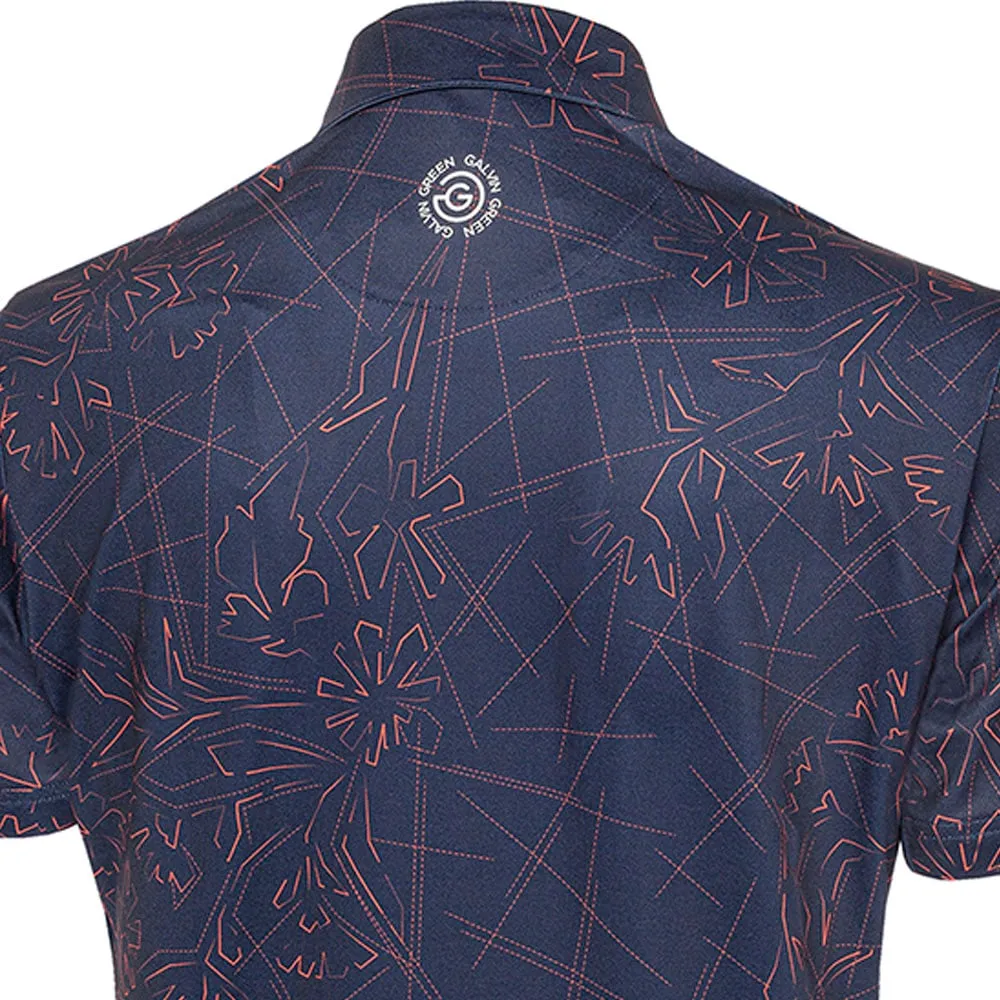 Galvin Green Maverick V8  Polo Shirt - Navy/Orange Hit Your Next Level