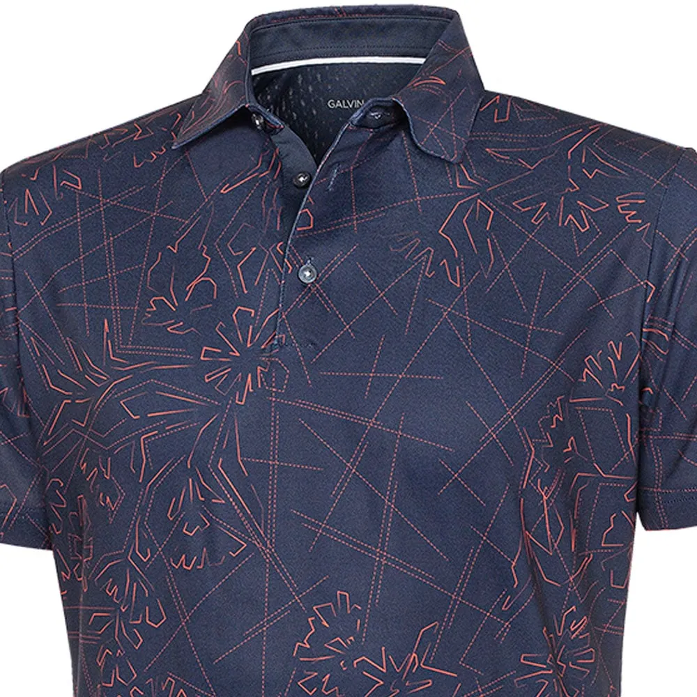 Galvin Green Maverick V8  Polo Shirt - Navy/Orange Black Friday Deal