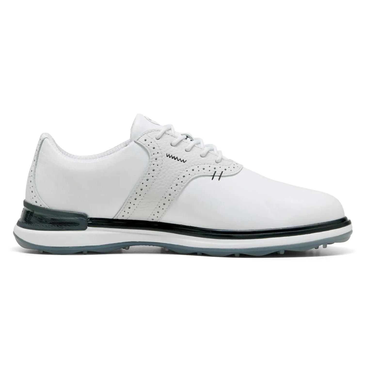 Puma Avant Wingtip Spikeless Golf Shoes - White/Feather Grey/Black Built to Perform Limited Time Offer