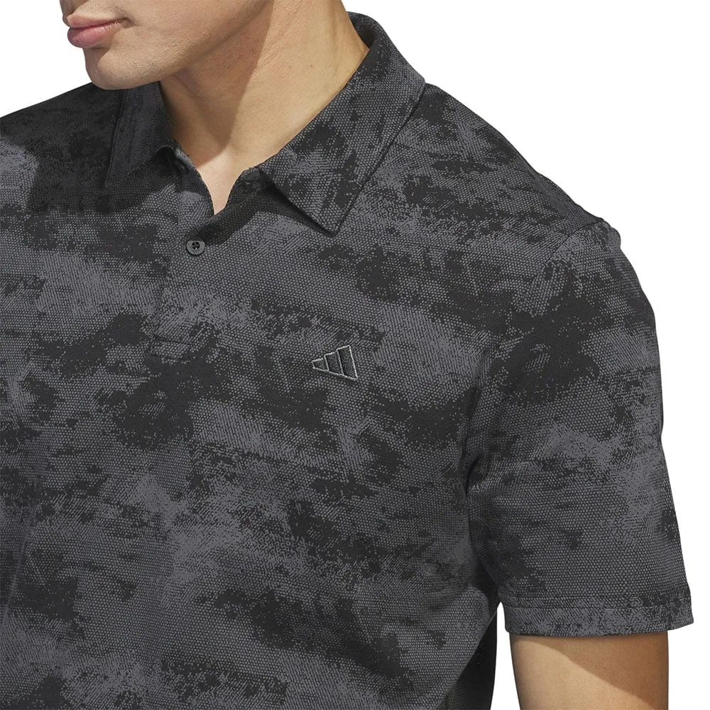 Black Friday Exclusive Command Attention Adidas Go-To Print Polo Shirt - Black