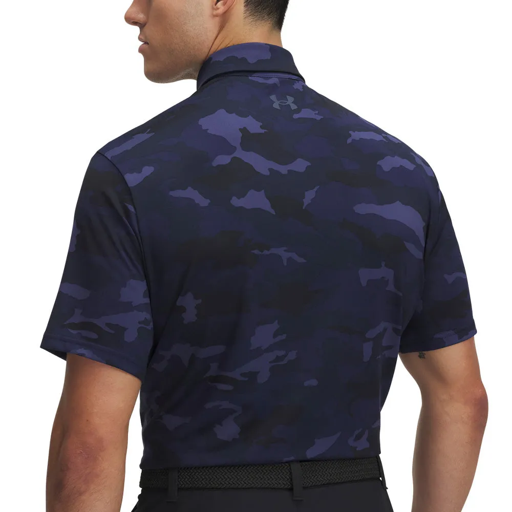 Steal Under Armour Playoff 3.0 Printed Polo Shirt - Midnight Navy/Downpour Grey