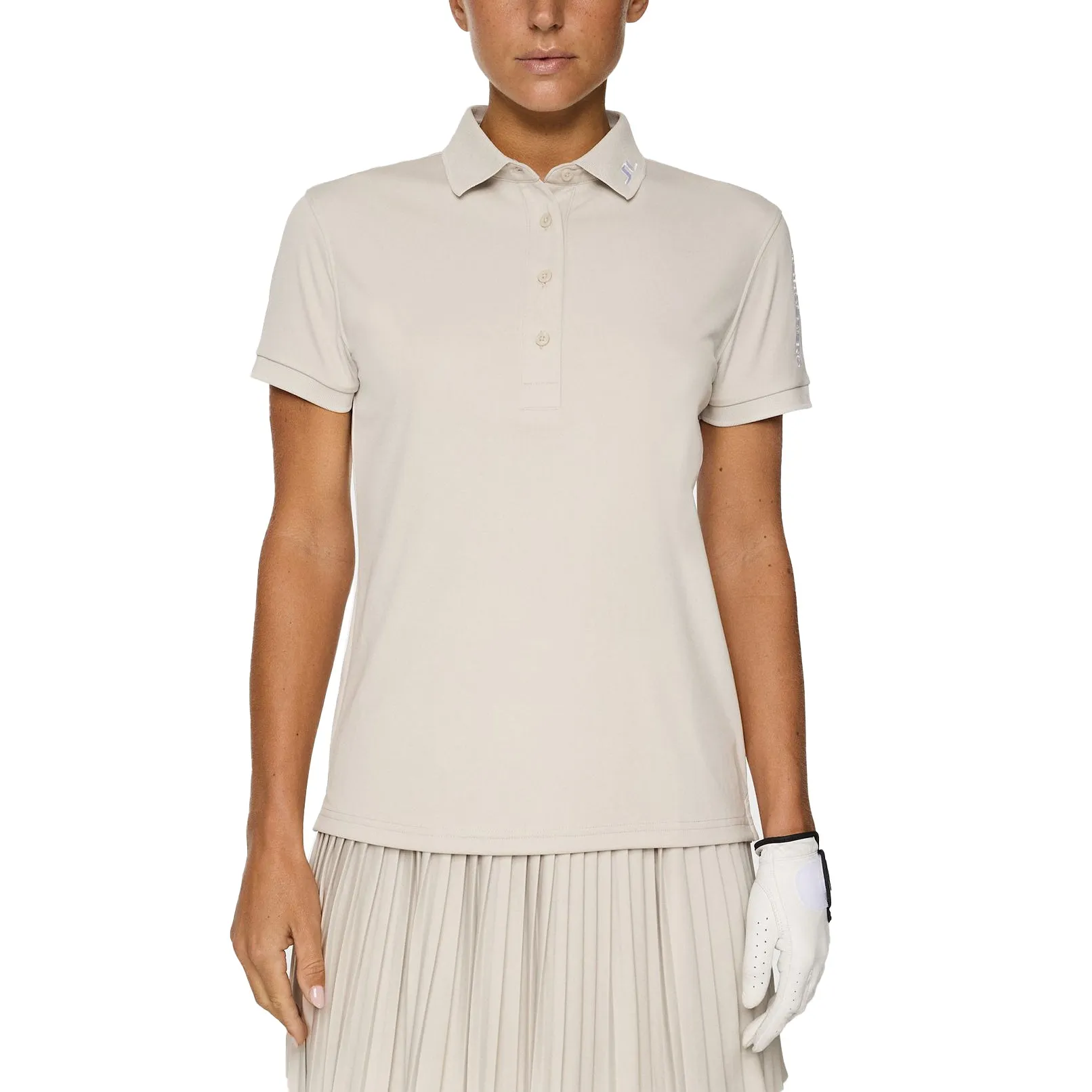J.Lindeberg Women'S Tour Tech Golf Polo Shirt - Moonbeam Easter Sale