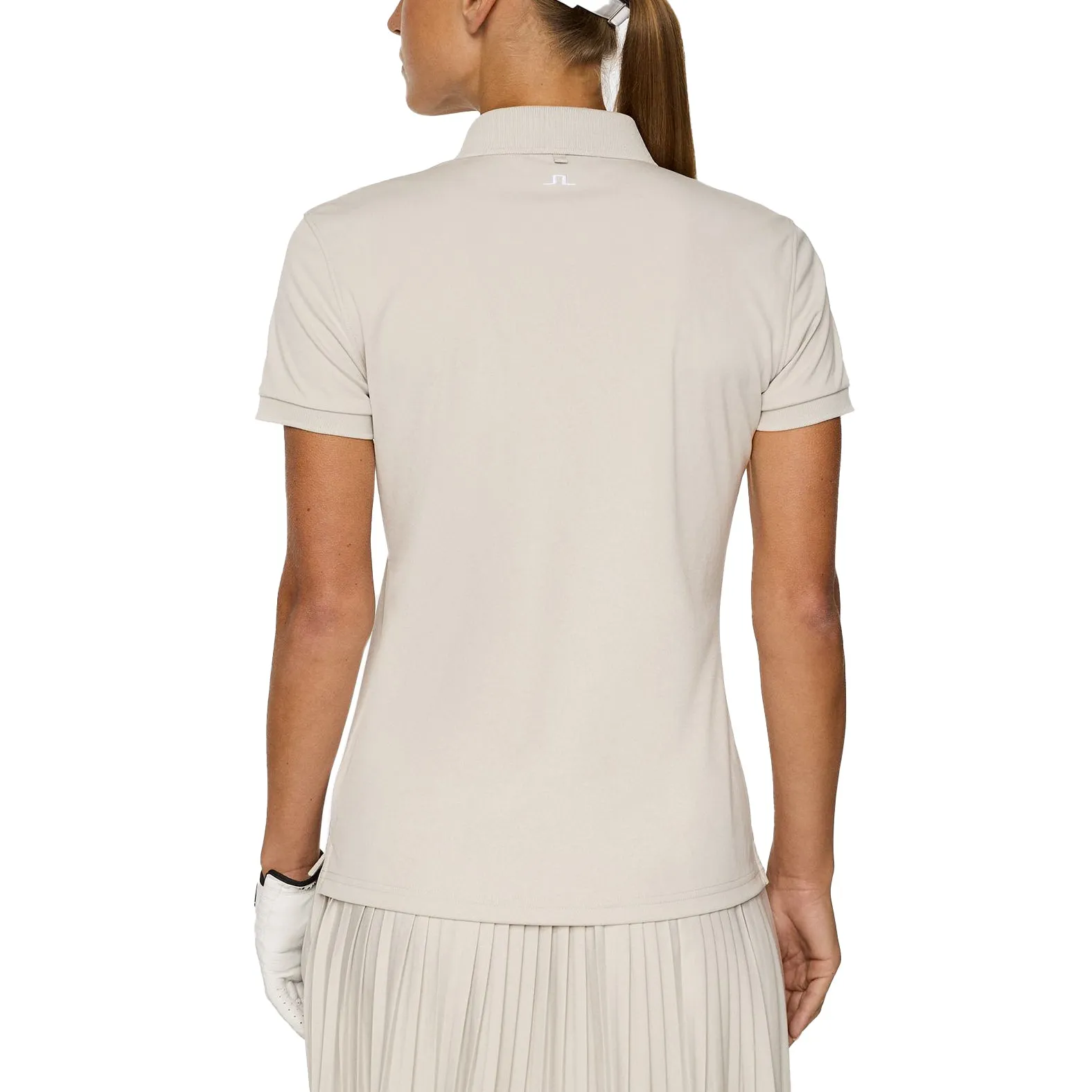 J.Lindeberg Women'S Tour Tech Golf Polo Shirt - Moonbeam Black Friday Deal