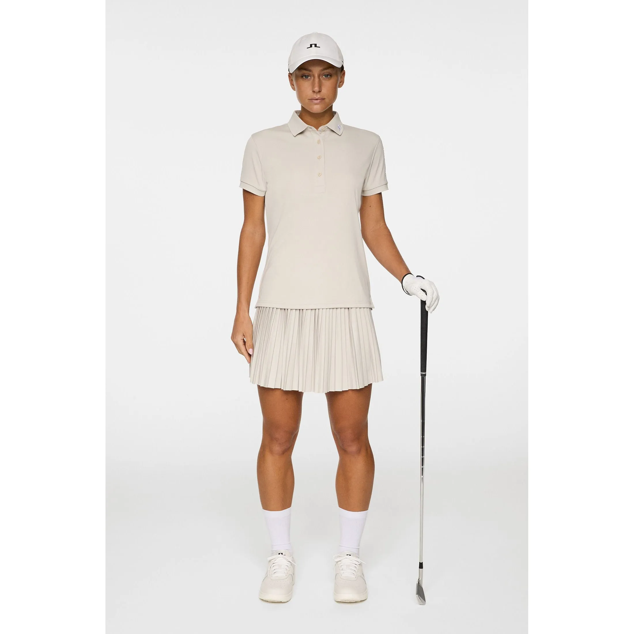 Walk Tall J.Lindeberg Women'S Tour Tech Golf Polo Shirt - Moonbeam