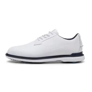 Loud Looks, Smooth Moves Affordable Puma Royale Players Golf Shoes - Puma White/Deep Navy/Team Light Blue