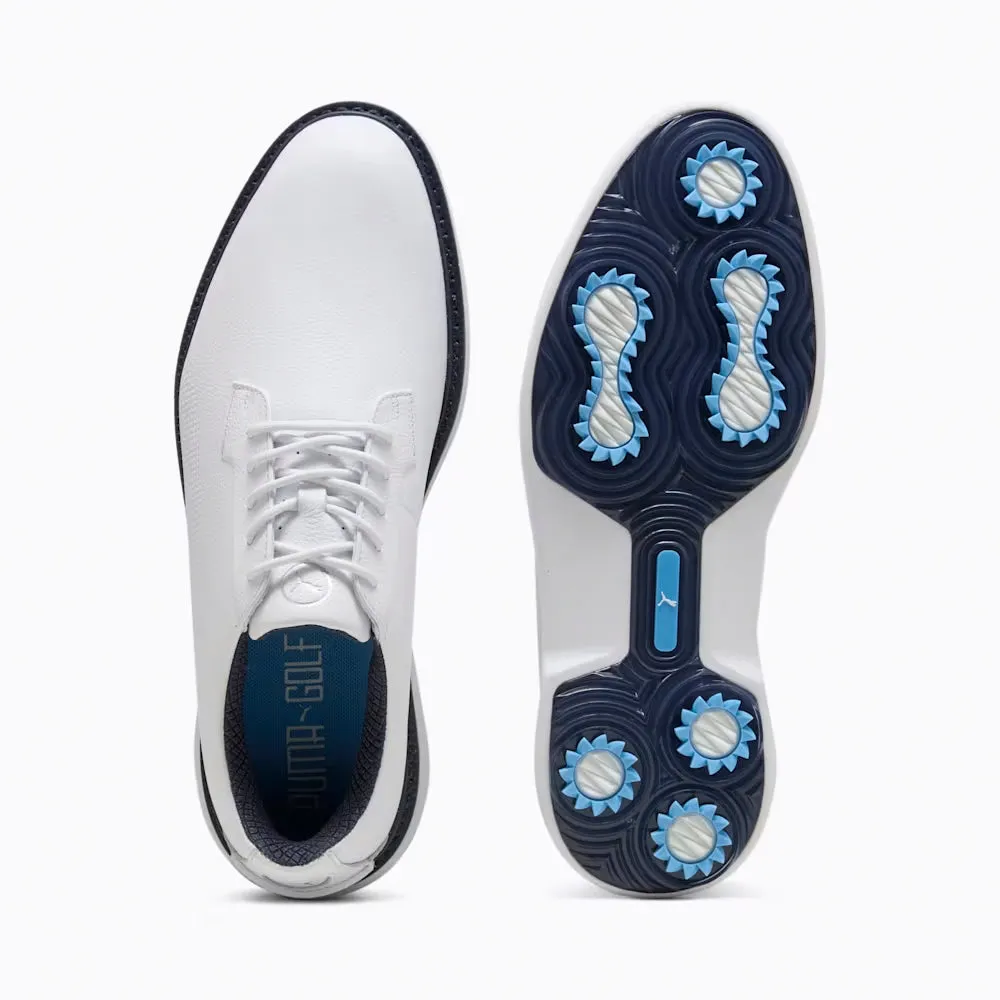 Puma Royale Players Golf Shoes - Puma White/Deep Navy/Team Light Blue New Year's Eve Sale