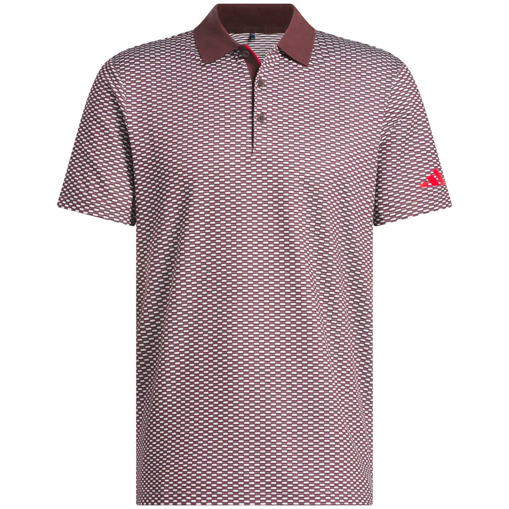 Adidas Beyond The Course Textured Polo Shirt - Aurora Ruby Make a Statement Style Meets Power