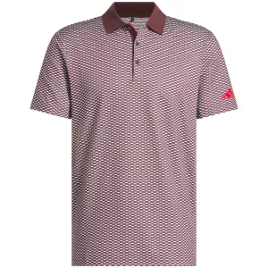 Adidas Beyond The Course Textured Polo Shirt - Aurora Ruby Make a Statement Style Meets Power