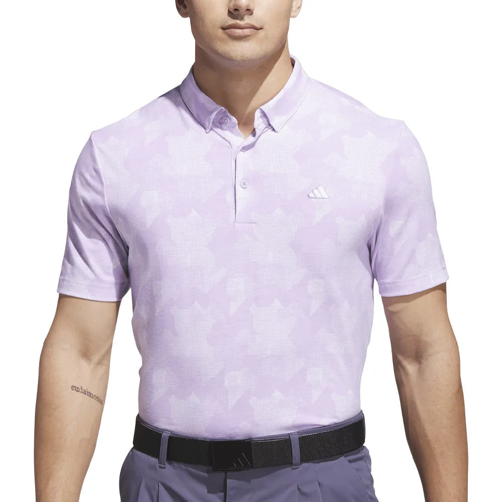 Adidas Go-To Printed Polo Shirt - Powder Plum/White Black Friday Offer Feel the Energy