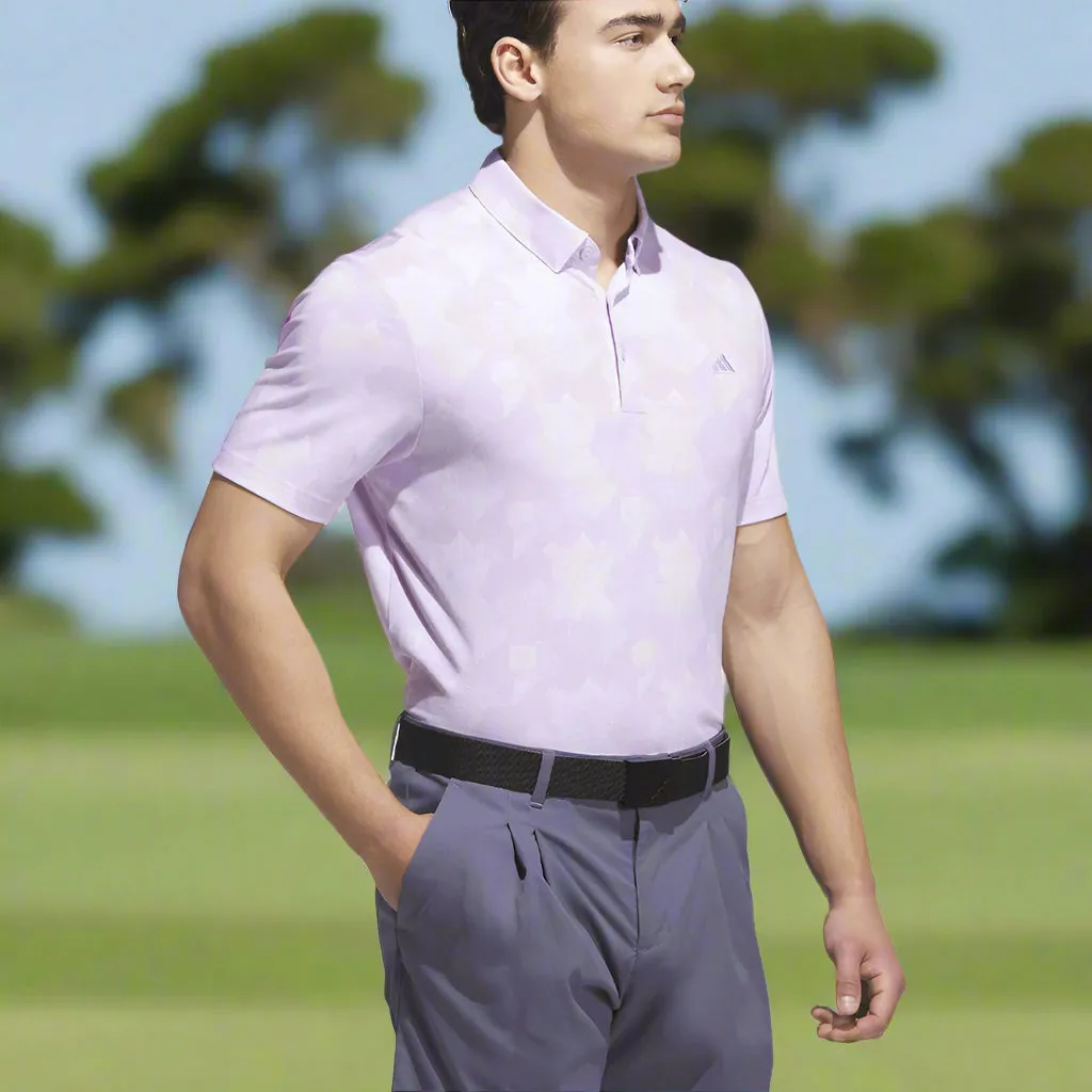 Adidas Go-To Printed Polo Shirt - Powder Plum/White Own Every Step Thanksgiving Day Sale