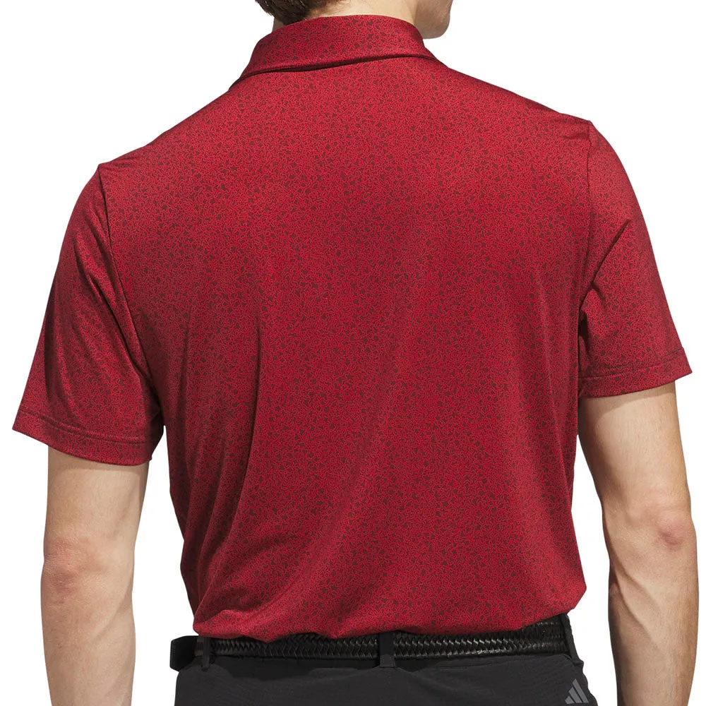 Adidas Ultimate365 Mini Bunker Polo Shirt - Aurora Ruby Built for the Bold Economical