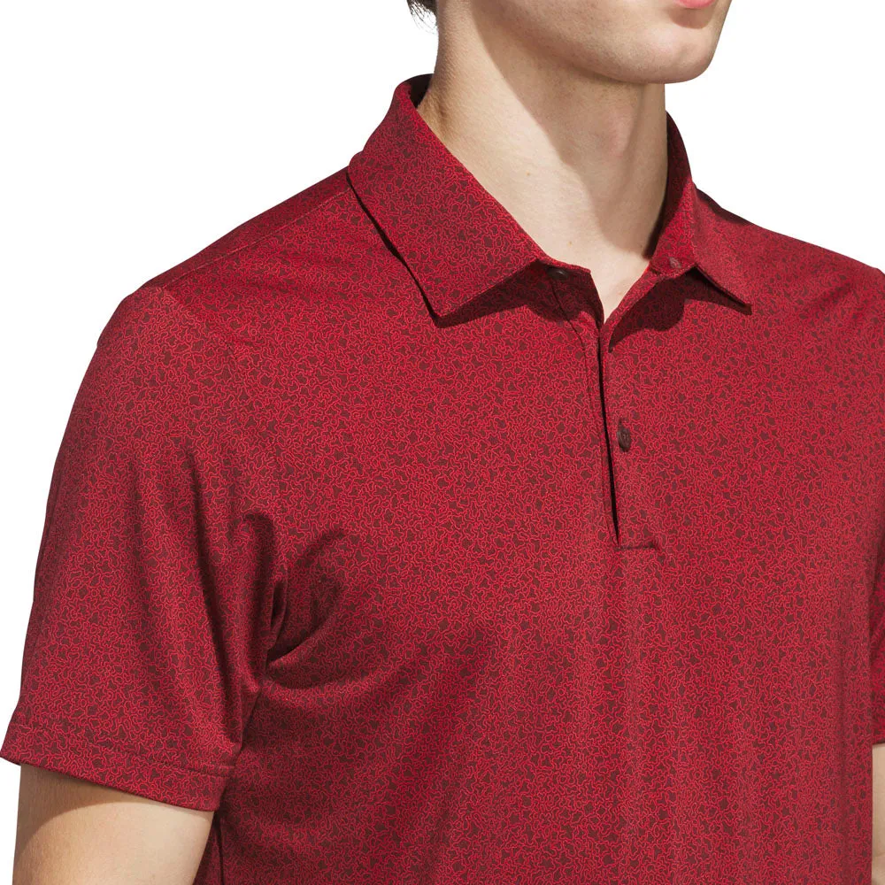 Walk Loud Designed to Dominate Adidas Ultimate365 Mini Bunker Polo Shirt - Aurora Ruby